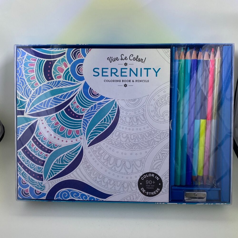 Vive Le Color! Serenity Coloring Book & Pencils
